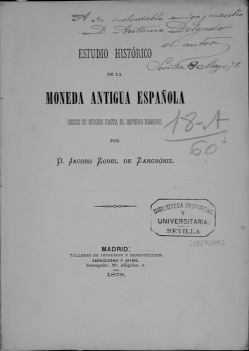 Ejemplar dedicado por el autor a Antonio Delgado. Universidad de Sevilla.